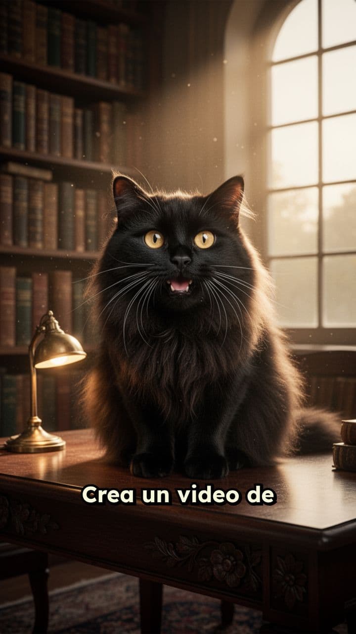 Gato negro dice cállate Albert