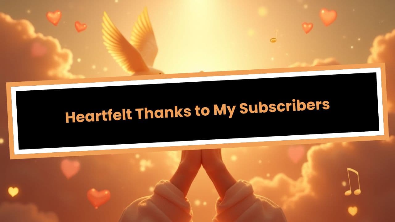 Heartfelt Thanks to My Subscribers