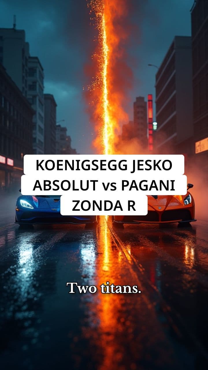Koenigsegg Jesko Absolut Vs Pagani Zonda R