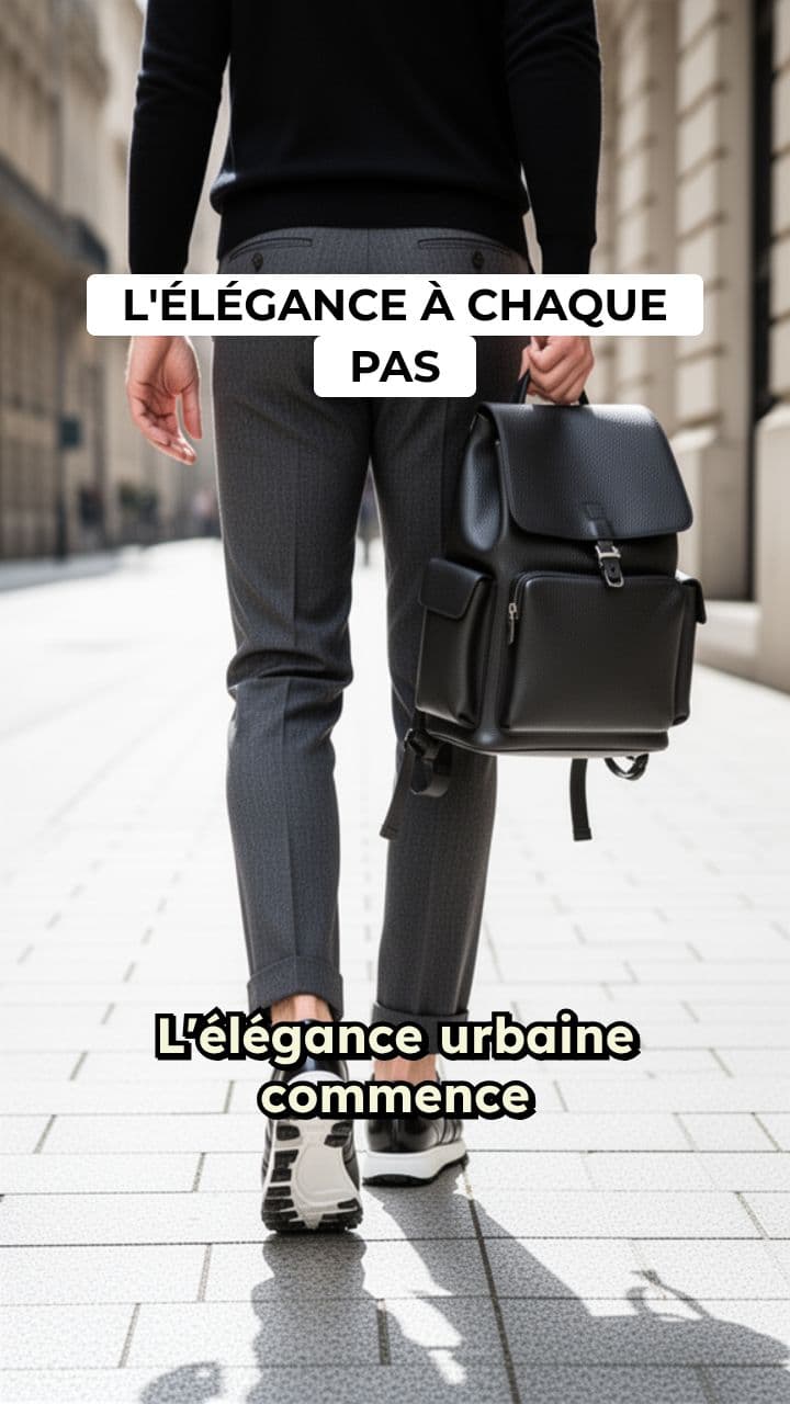 Élégance Urbaine - Sneakers Cuir Noir