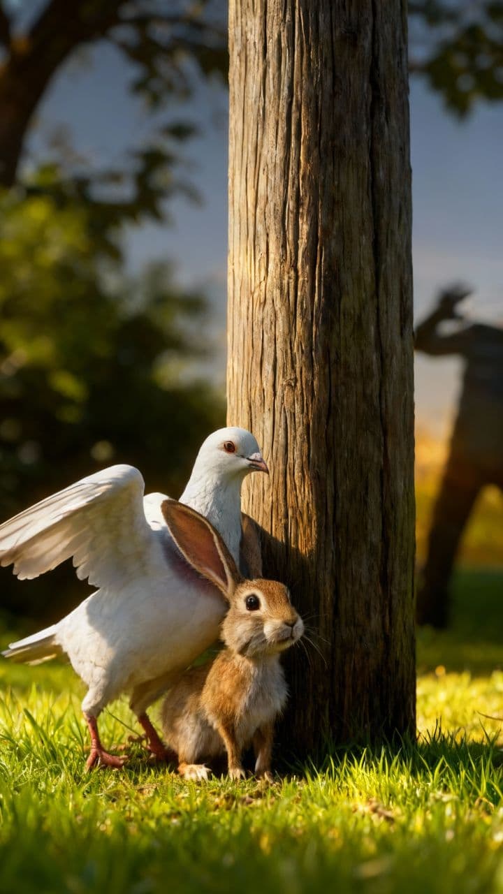 Pigeon and Rabbit Friendship Story
