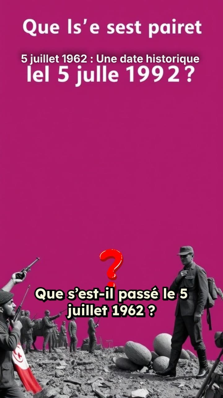 5 juillet 1962 : Une date historique 