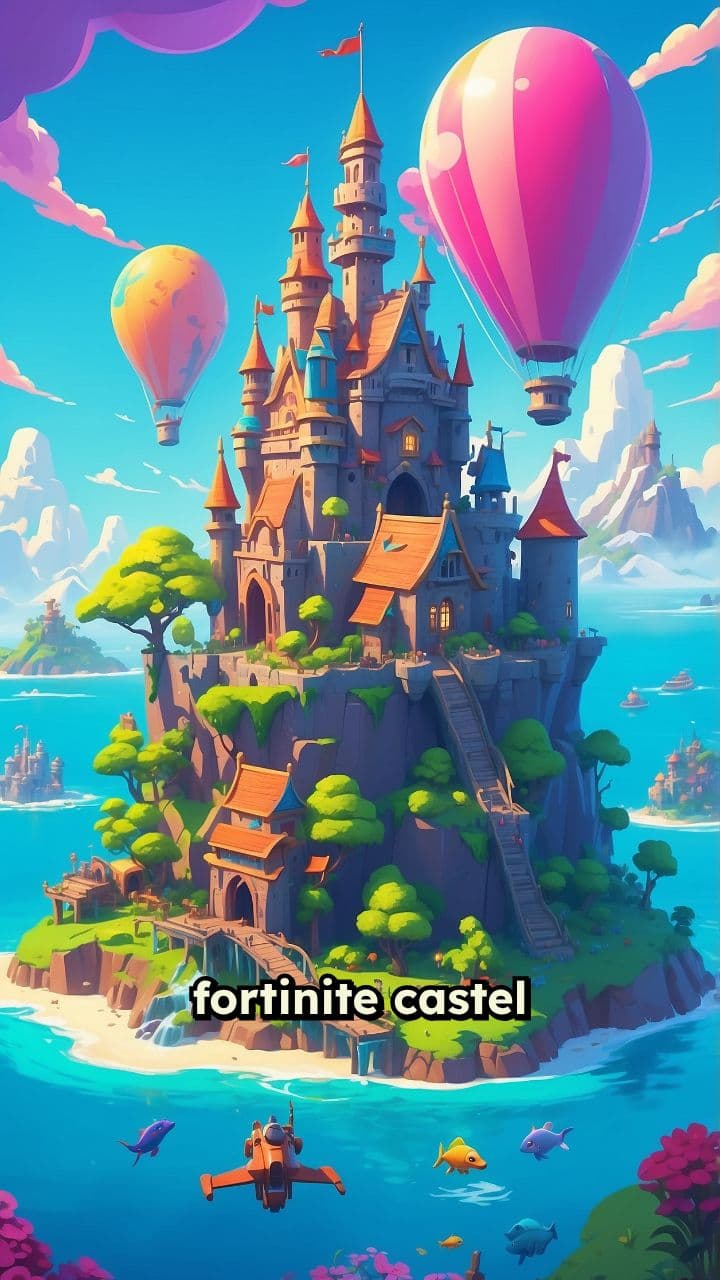 Fortnite Castle Guns on Big Island