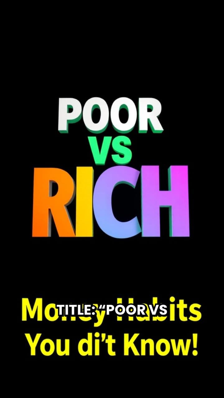 "Money Mindsets: Poor vs Rich"