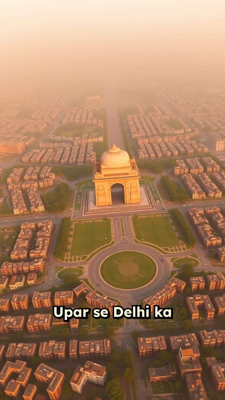 Delhi Drone Shot in Severe Smog