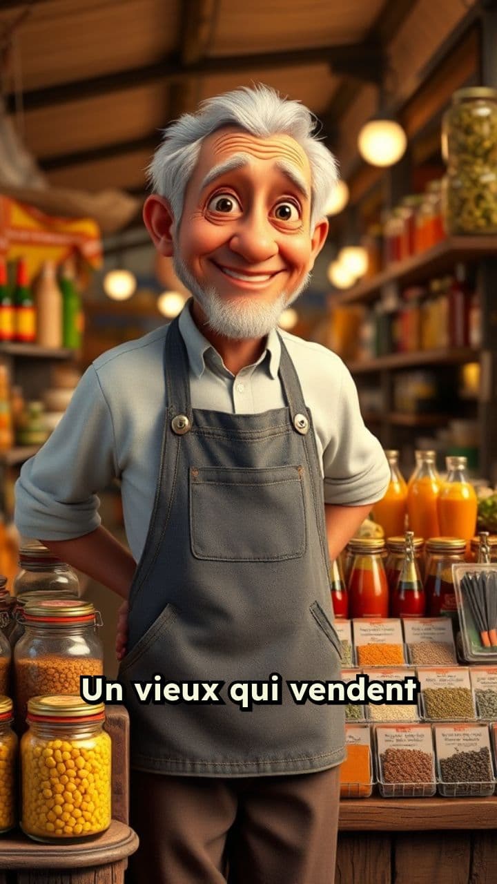 Vendeur de condiments au marché