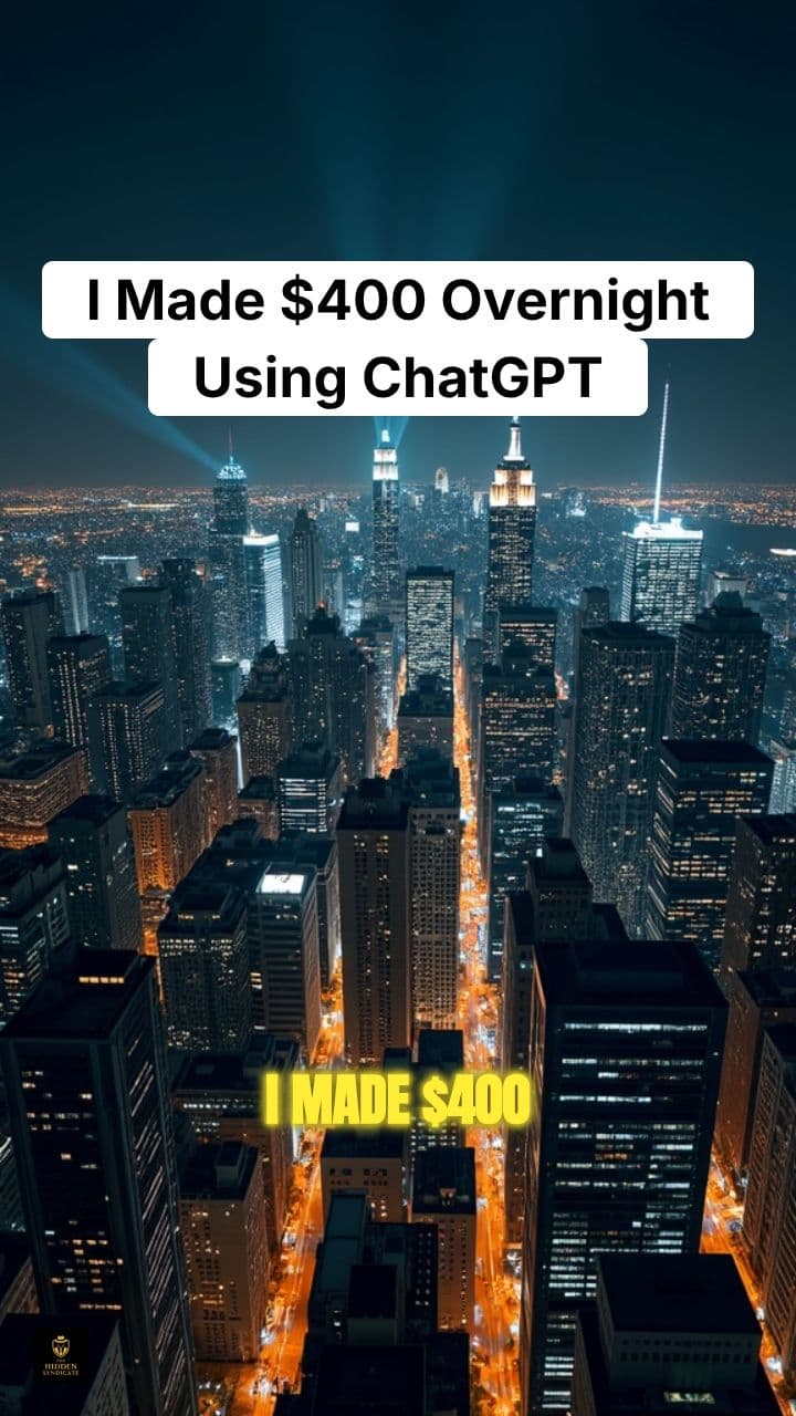 I Made $400 Overnight Using ChatGPT
