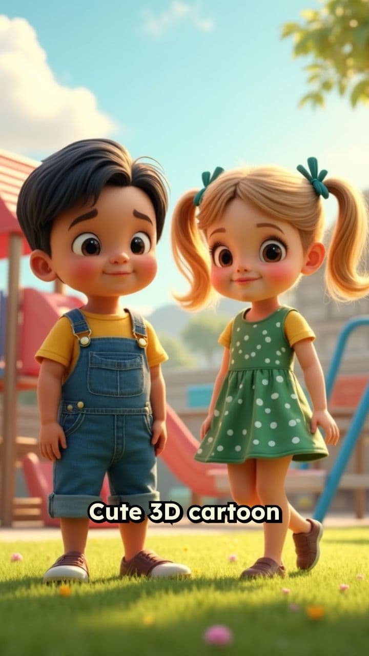 Dancing Kids and Animals Playground Song