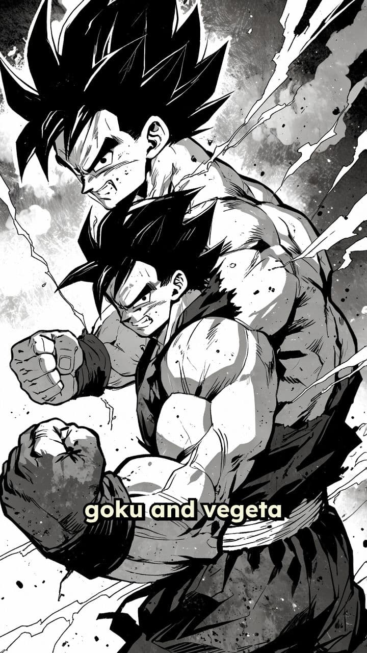 Goku vs. Vegeta in Naotoshi Shida Style