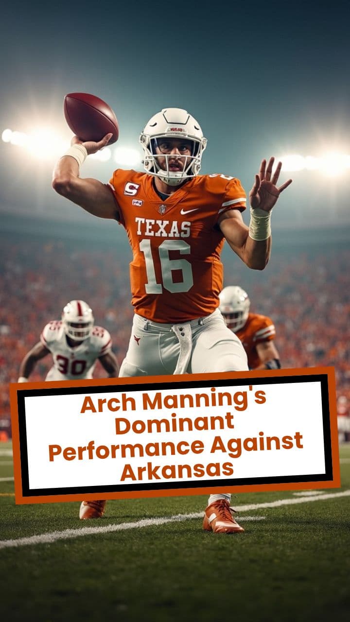 Arch Manning's Dominant Performance Against Arkansas
