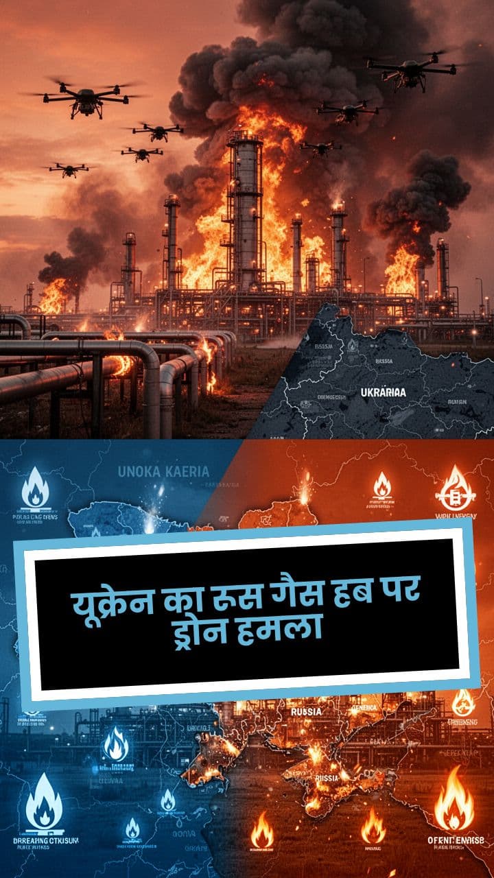 यूक्रेन का रूस गैस हब पर ड्रोन हमला