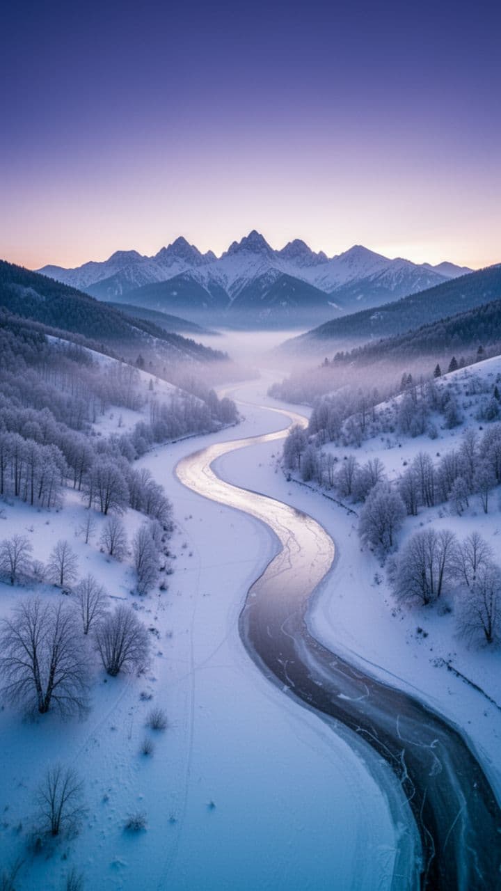 Winter Snowfall Over the Country