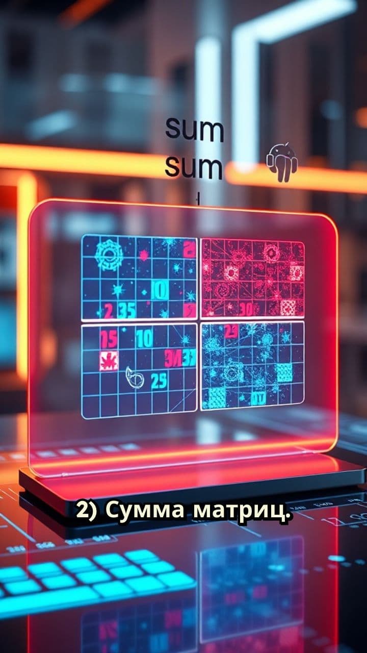 Свойства суммы матриц