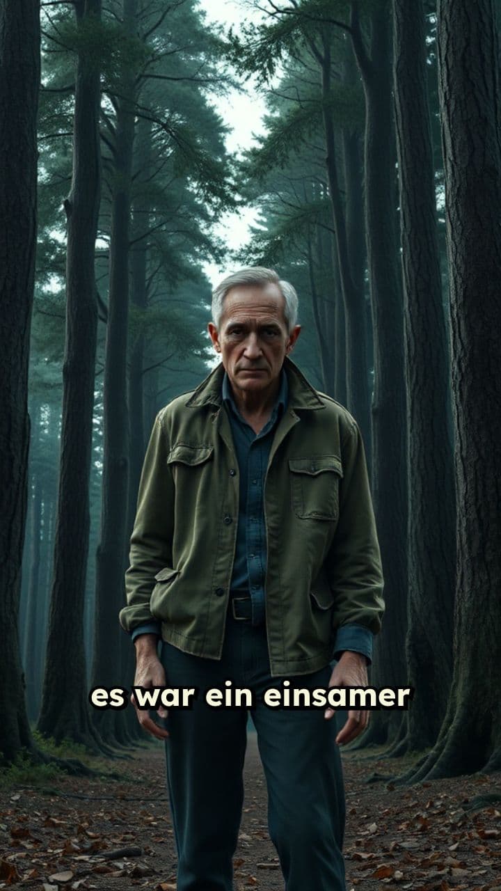 Der einsame Mann im Wald