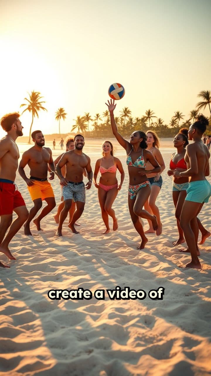 Beach Volleyball Party Fun