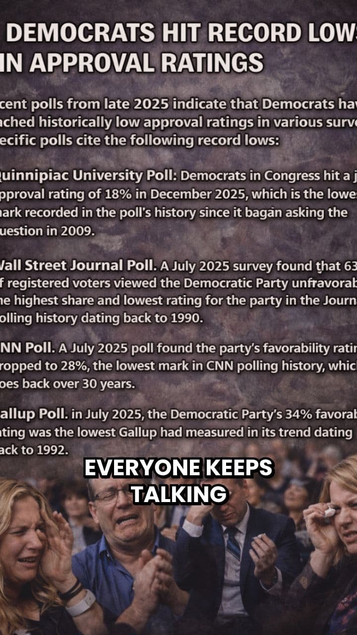 Democrats Hit Historic Polling Lows