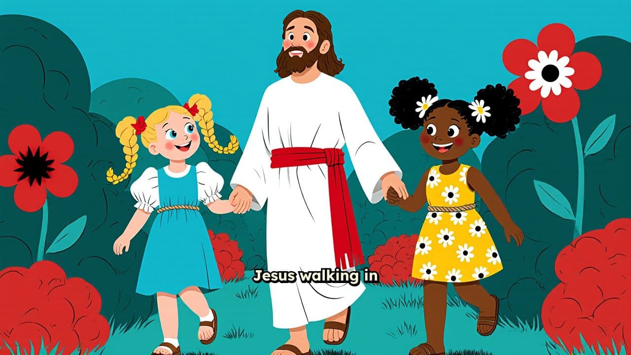 Jesus in a Blooming Garden