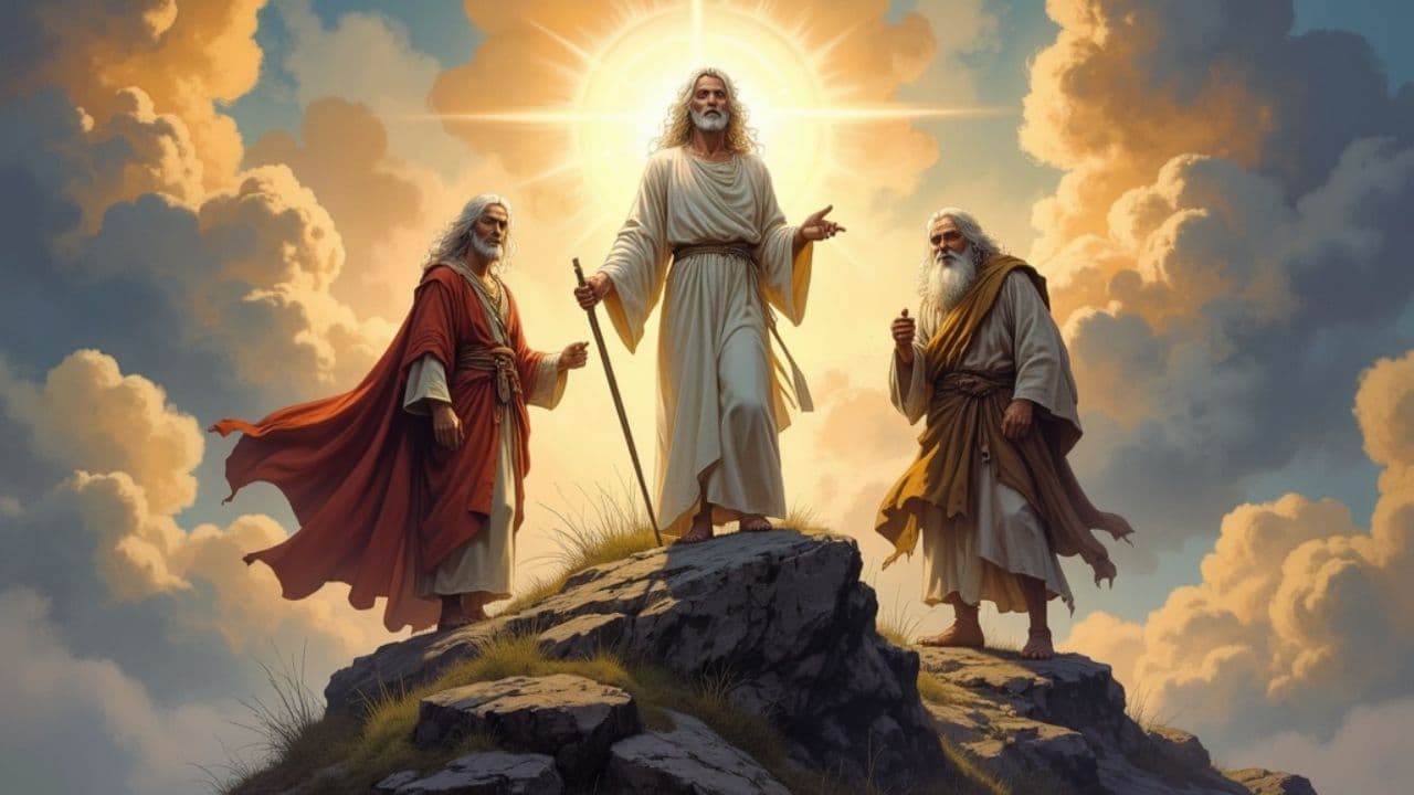 Transfiguration of Jesus with Moses and Elijah