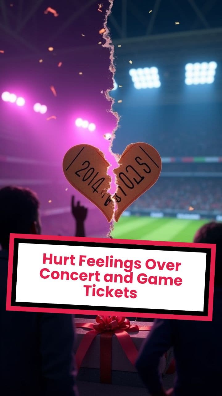 Hurt Feelings Over Concert and Game Tickets