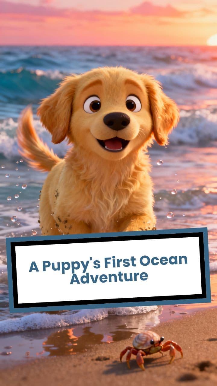 A Puppy's First Ocean Adventure