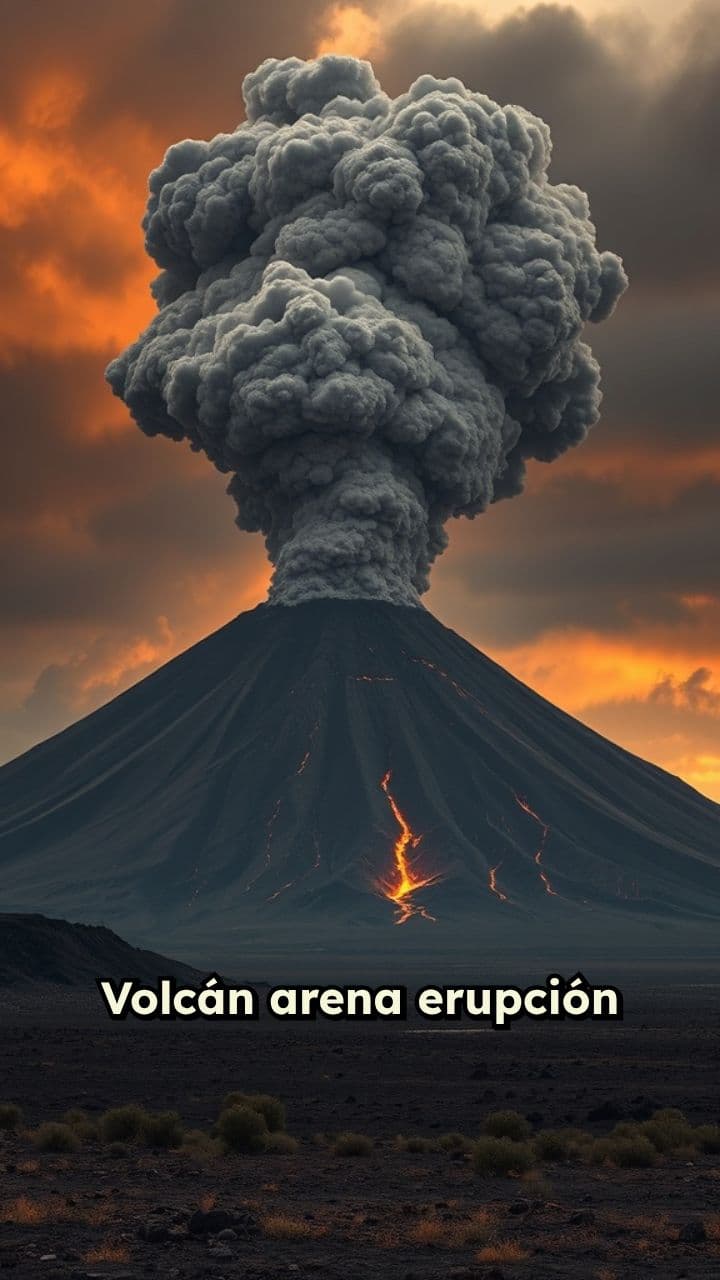 Erupción del Volcán Arena en Costa Rica