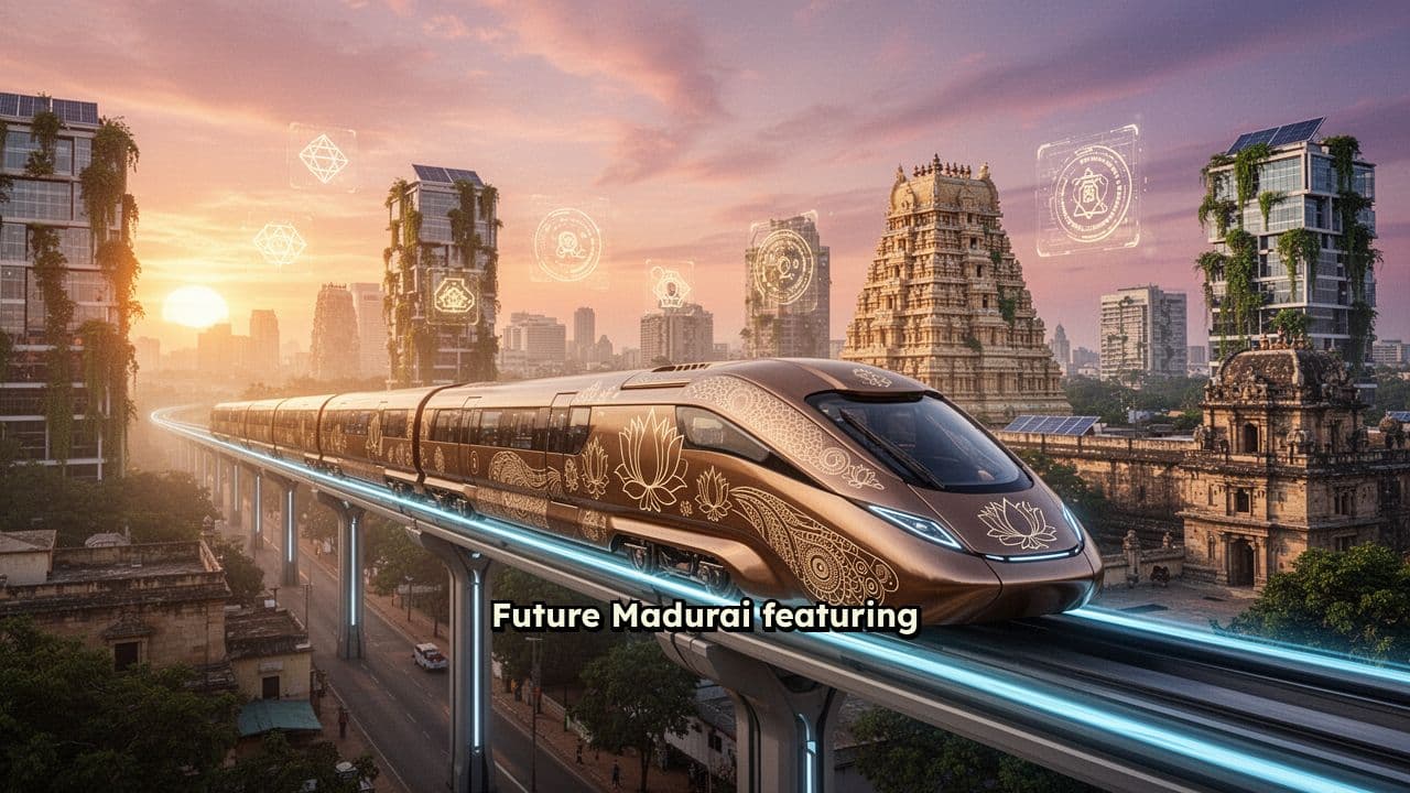 Heritage Sky Train Over Madurai