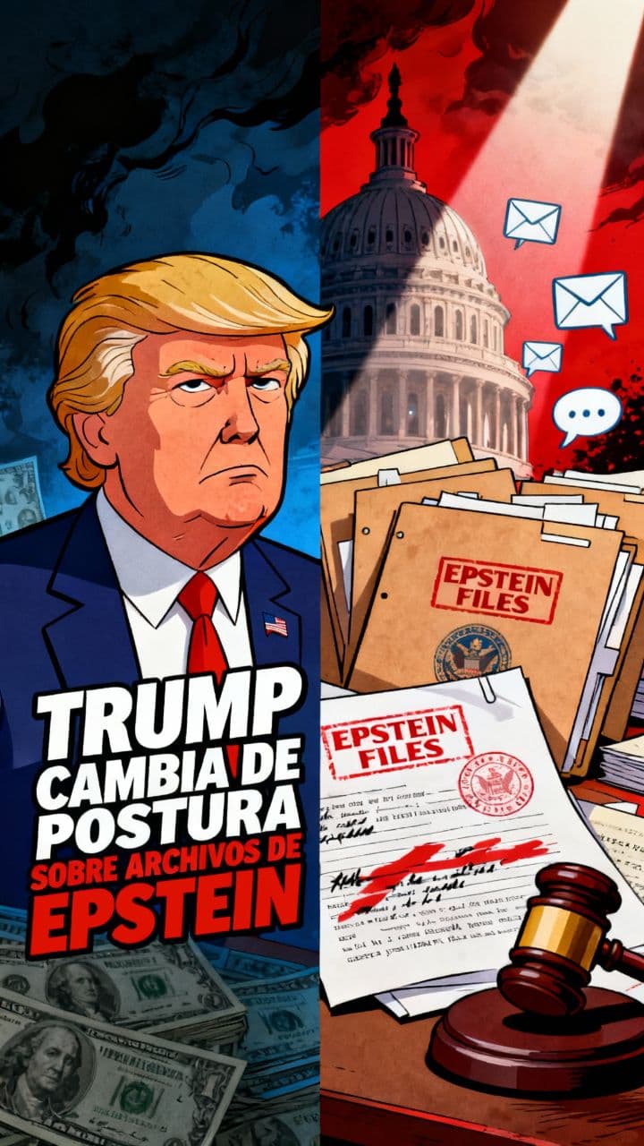 Trump cambia de postura sobre archivos de Epstein