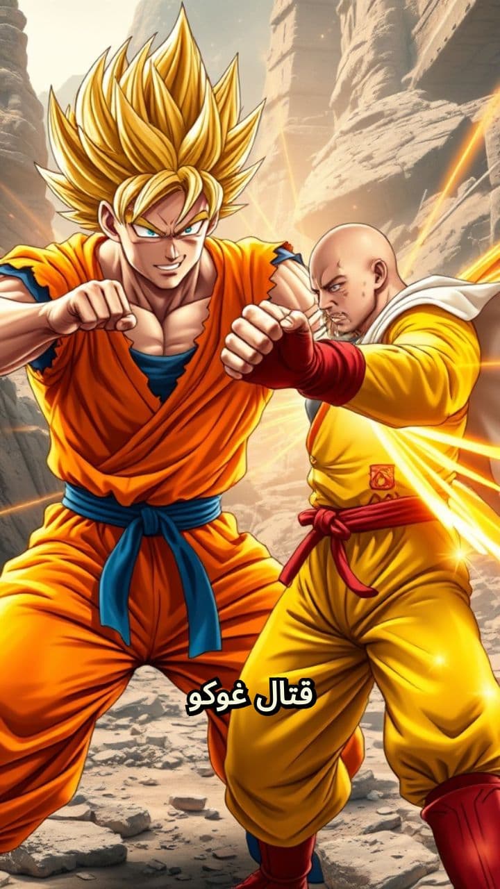 قتال غوكو وسايتما