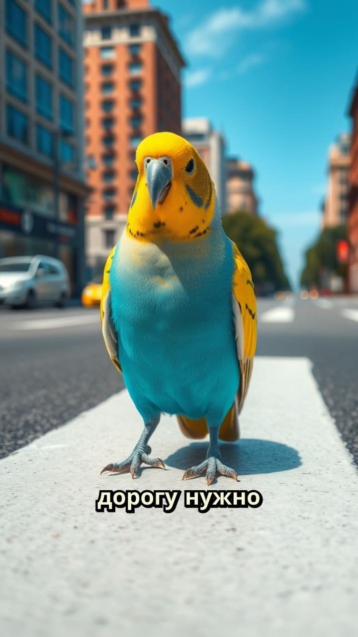 Правила перехода дороги для попугаев