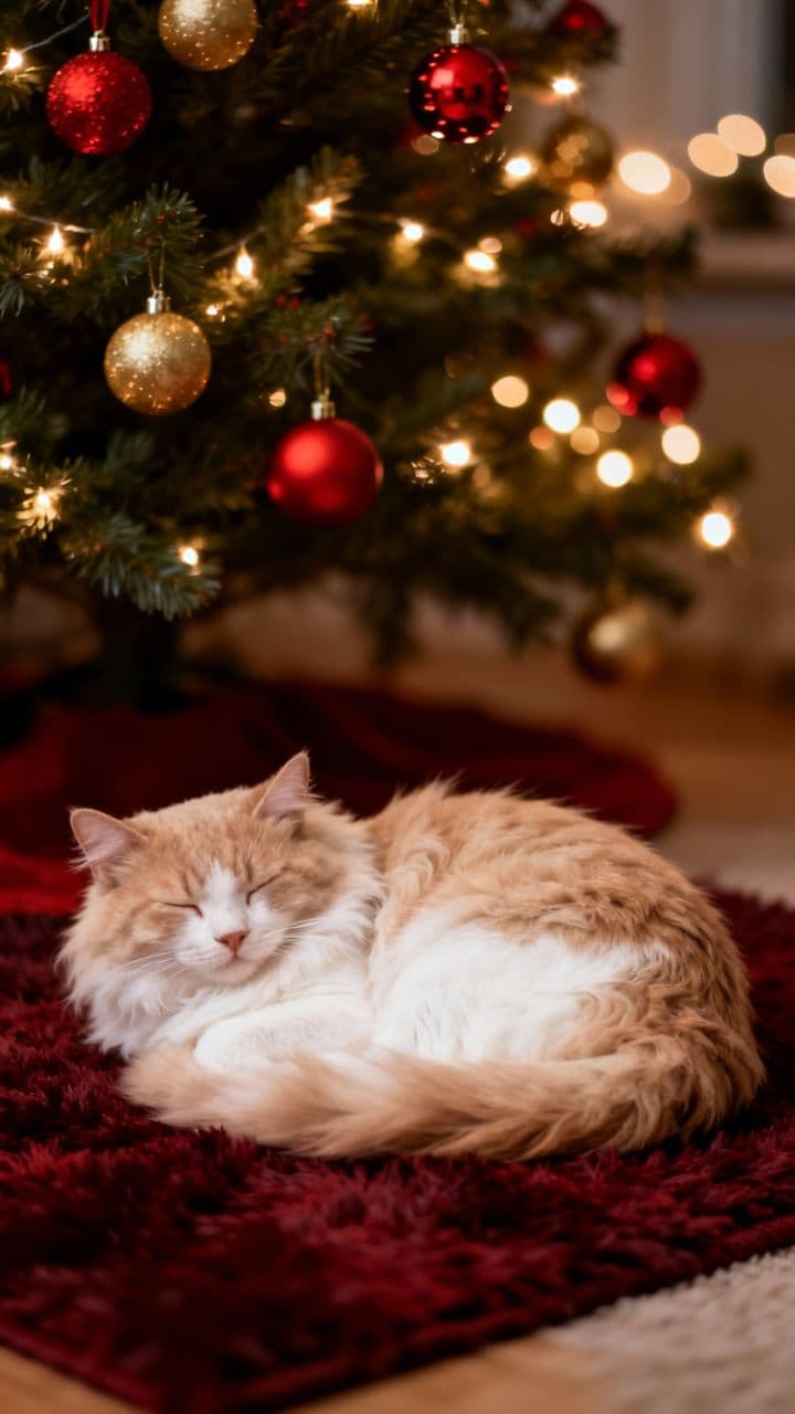 Cozy Christmas Cat