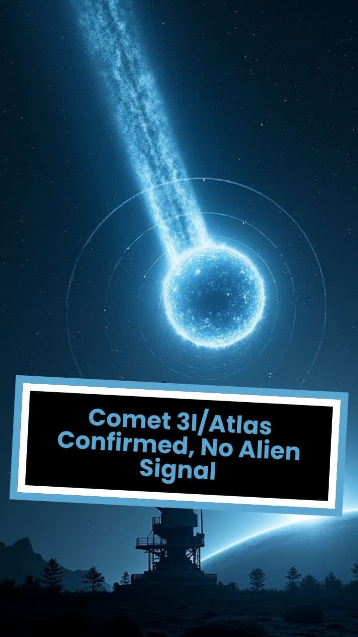 Comet 3I/Atlas Confirmed, No Alien Signal