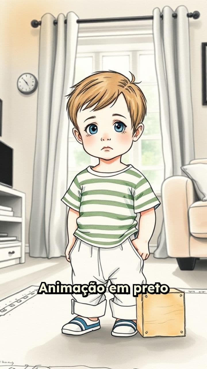 Criança em casa quer quebrar madeira