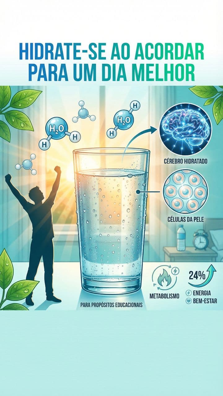 Hidrate-se ao acordar para um dia melhor