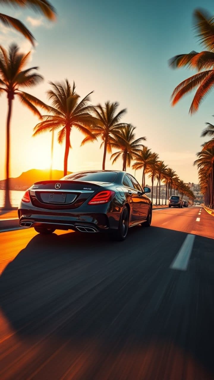 Giro in Mercedes e cibo chic