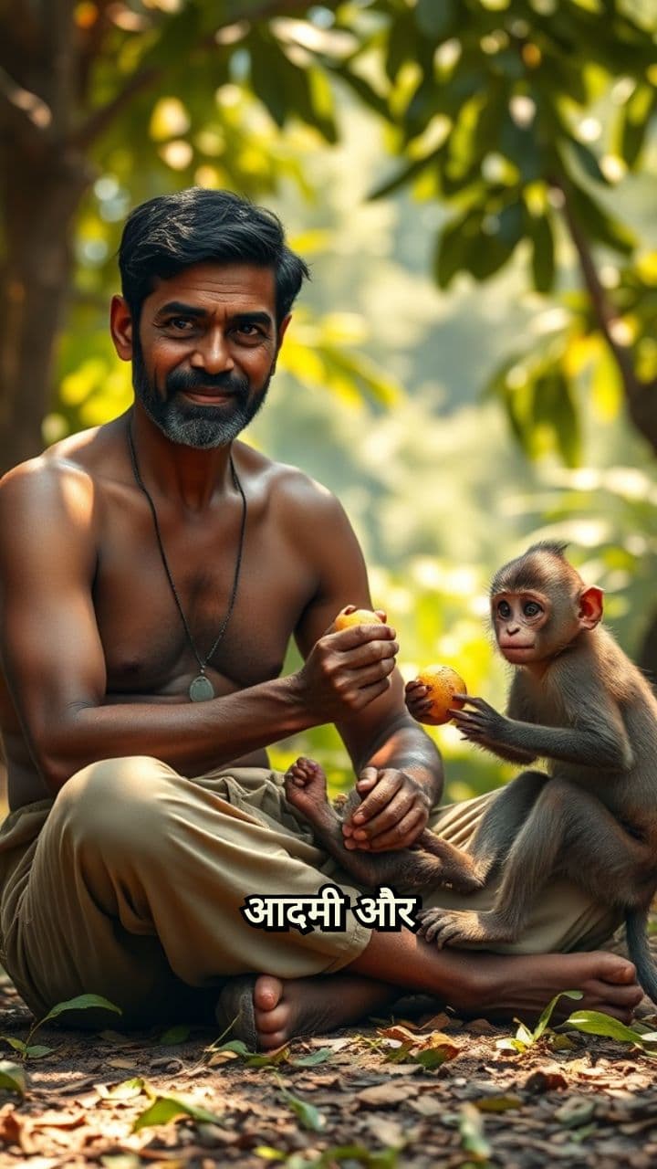 आदमी और बंदर की दोस्ती