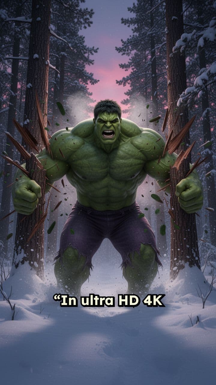 Hulk Rampage in Snowy Pines