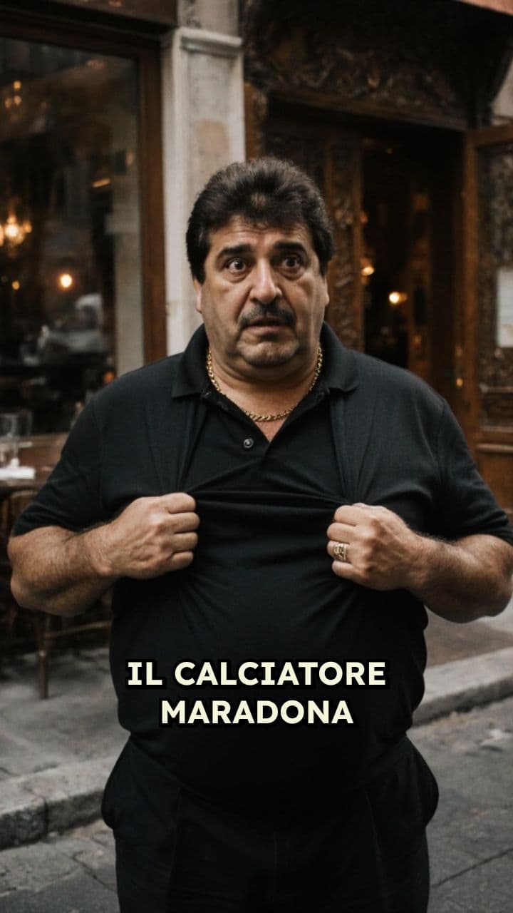 Maradona si allena dopo una cena abbondante