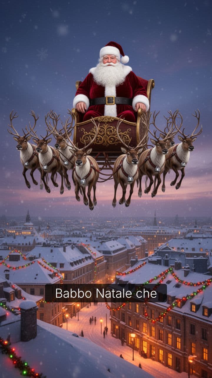 Babbo Natale augura buon Natale Pamela