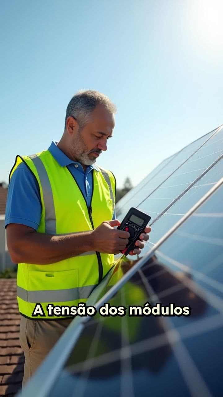 Tensão dos módulos e temperatura