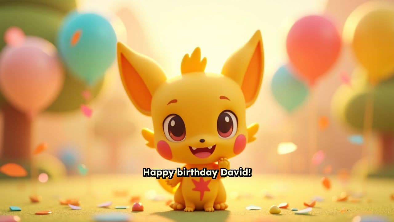 Sparky's Birthday Message for David