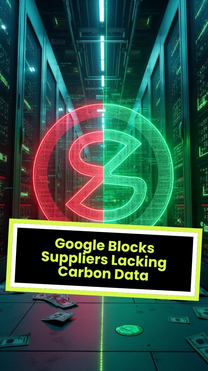 Google Blocks Suppliers Lacking Carbon Data