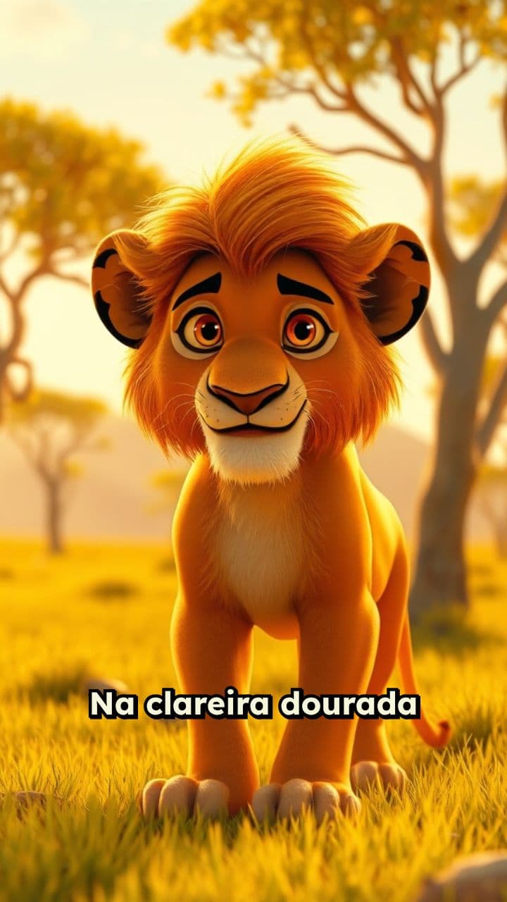 O Leão Vaidoso da Savana Alegre