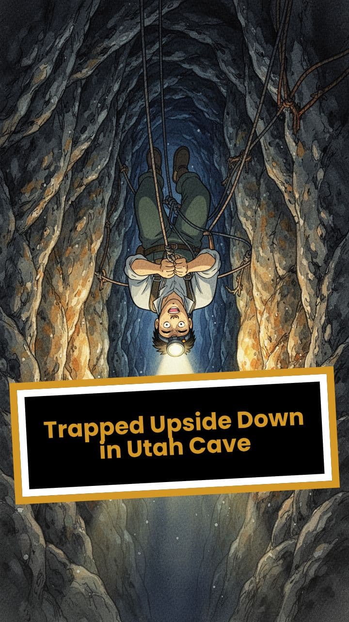 Trapped Upside Down in Utah Cave