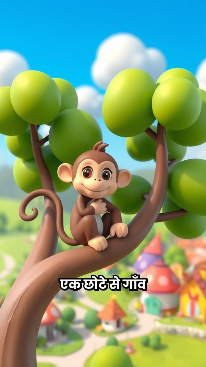 शरारती बंदर की खाने की खोज