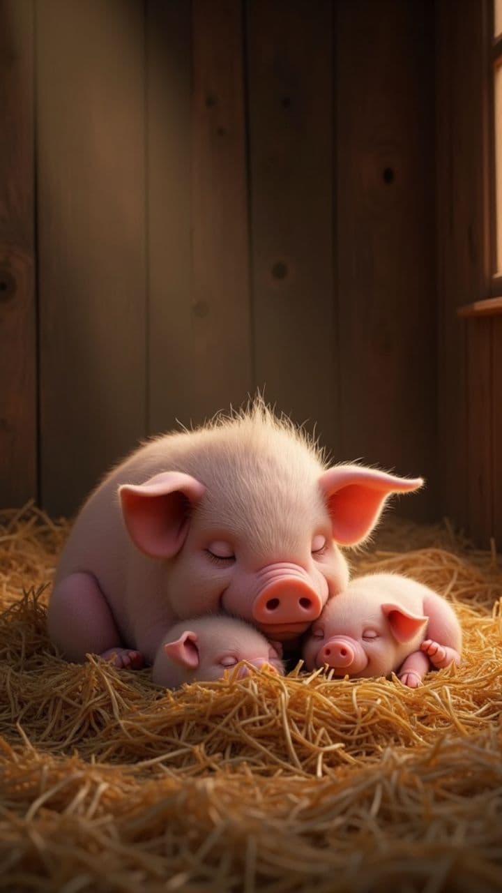 Warm and Cozy Pig Nap