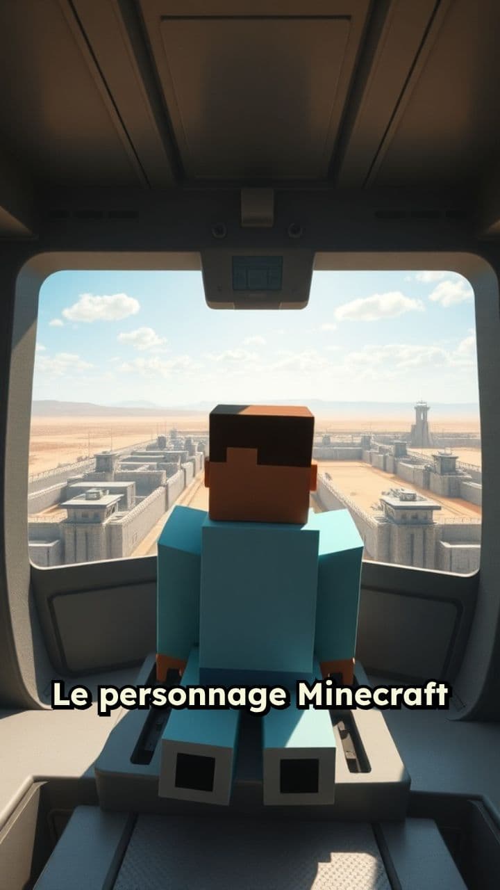 Prisonnier de Minecraft dans un hélicoptère