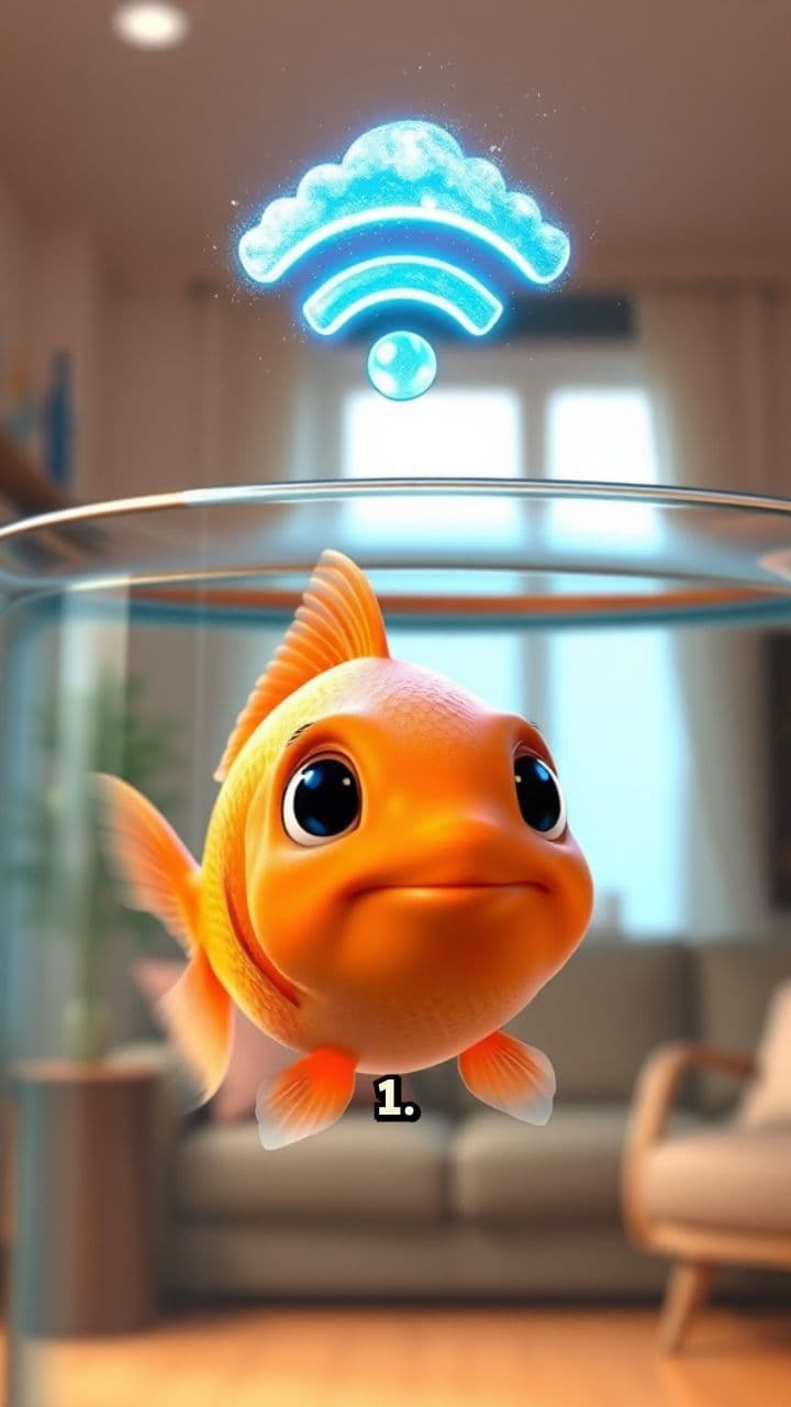 Bubbles the Wi-Fi Goldfish