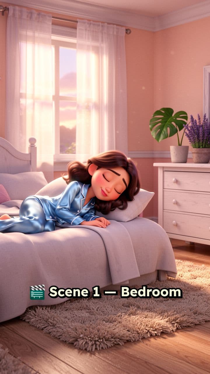 Bedroom Wake-Up in Soft Morning Light