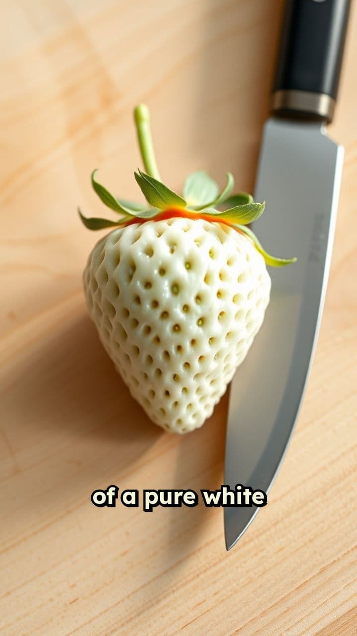 White Strawberry ASMR Cutting Video