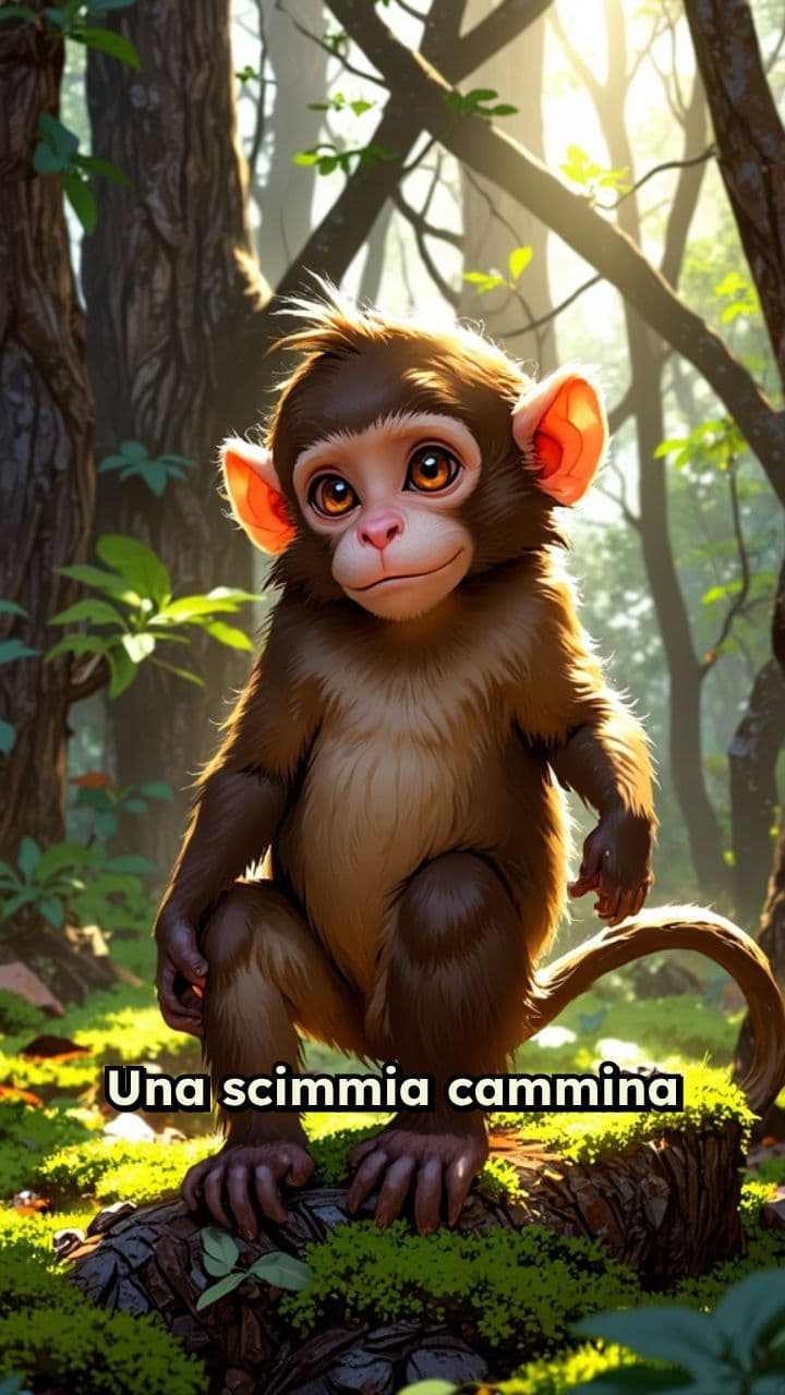 La scimmia nel bosco